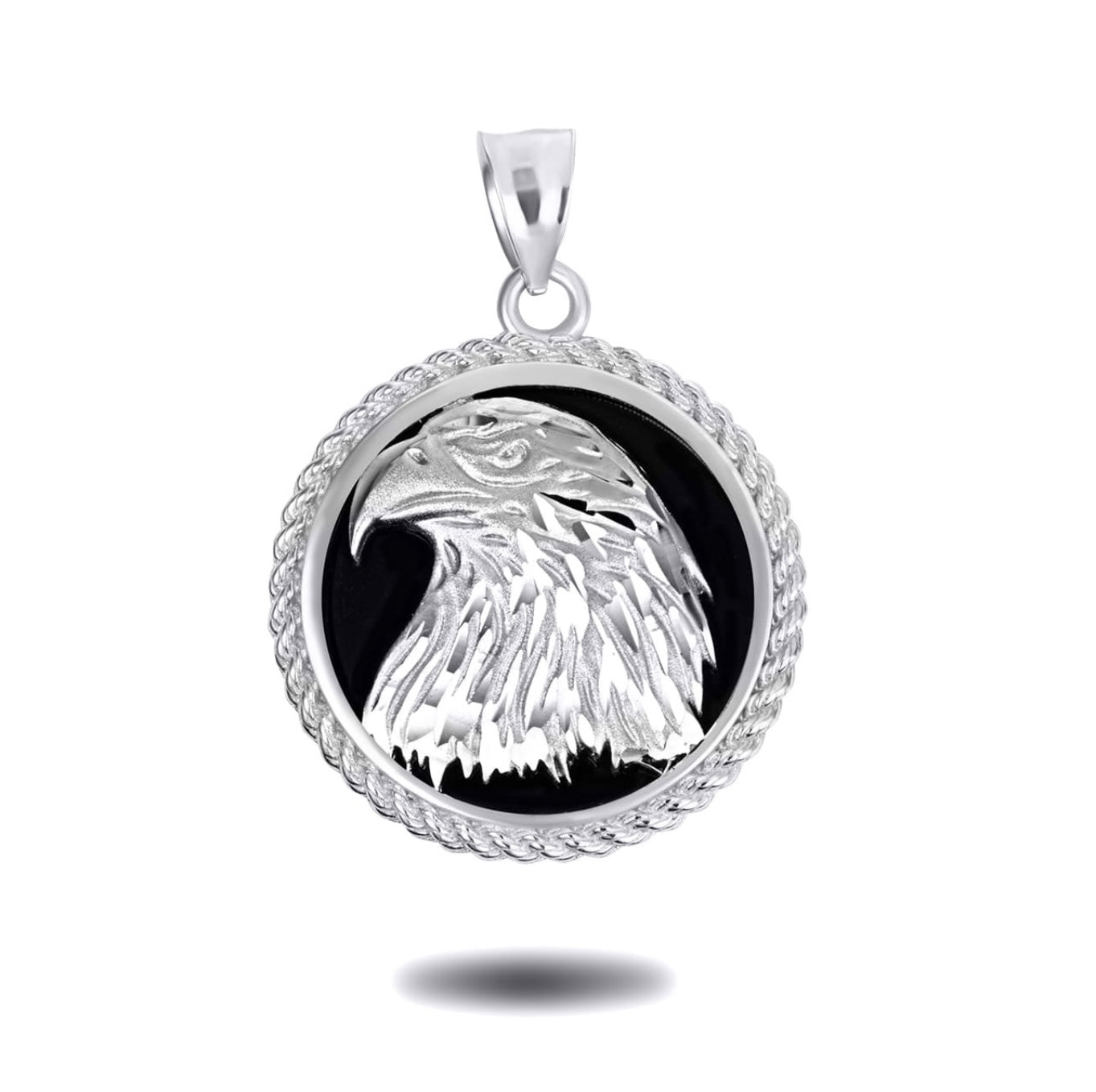 Silver 925 Black Onyx Eagle Pendant