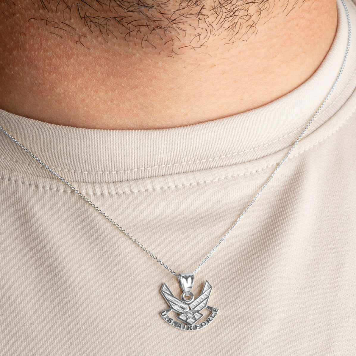 United States Air Force Emblem Pendant Chain