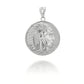 Silver Native American Apache Chief Head Coin Pendant Chain