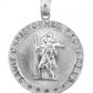 St. Christopher Sterling Silver Coin Pendant Chain