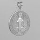 Sterling Silver St. Benedict Coin Medallion Pendant Chain