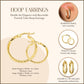 14K Yellow Gold Reversible Twisted Tube Hoop Earrings