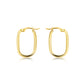 14K Yellow Gold Oval Hoop Earrings