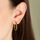 14K Yellow Gold Oval Hoop Earrings