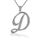 Sterling Silver Cursive Initial Necklace