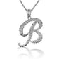 Sterling Silver Cursive Initial Necklace