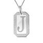 Sterling Silver 925 Initial Dog Tag