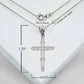 Silver Bamboo Textured Cross Pendant
