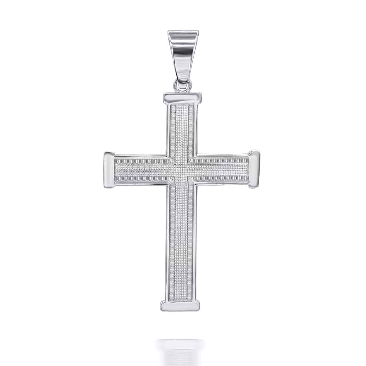 Silver 925 Beaded Cross Pendant