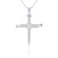 925 Sterling Silver Knot Nail Cross Crucifix Pendant