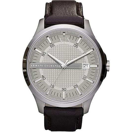 Armani Exchange Men's Watch Brown Leather
